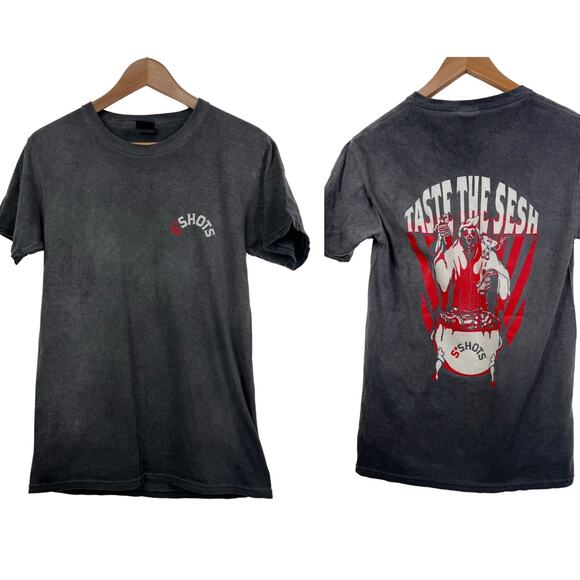 Taste the Sesh S'Shots Grim Reaper Burnout Unisex Tee Size XS - Picture 1 of 5